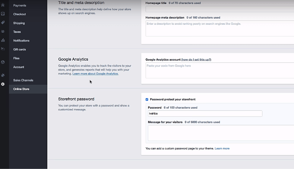 shopify features