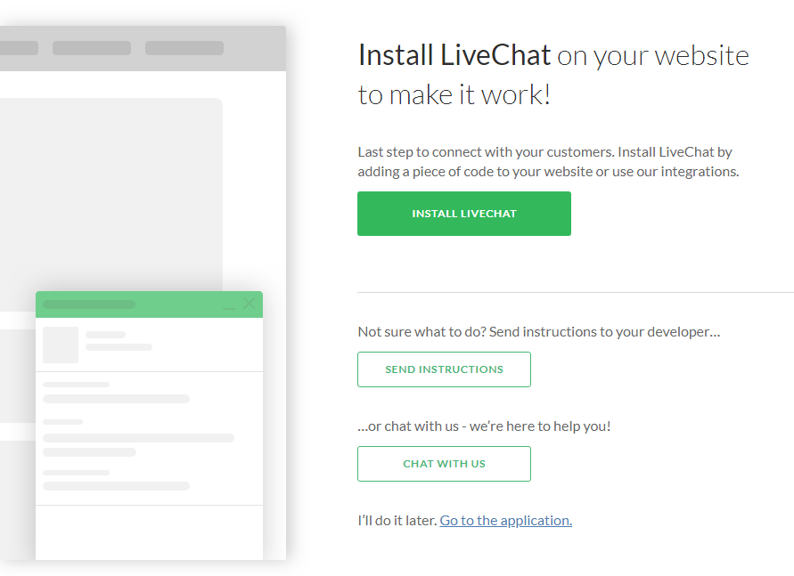 Livechat Installation