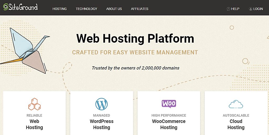 siteground web hosting platform