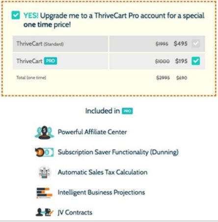 ThriveCart Pro features include