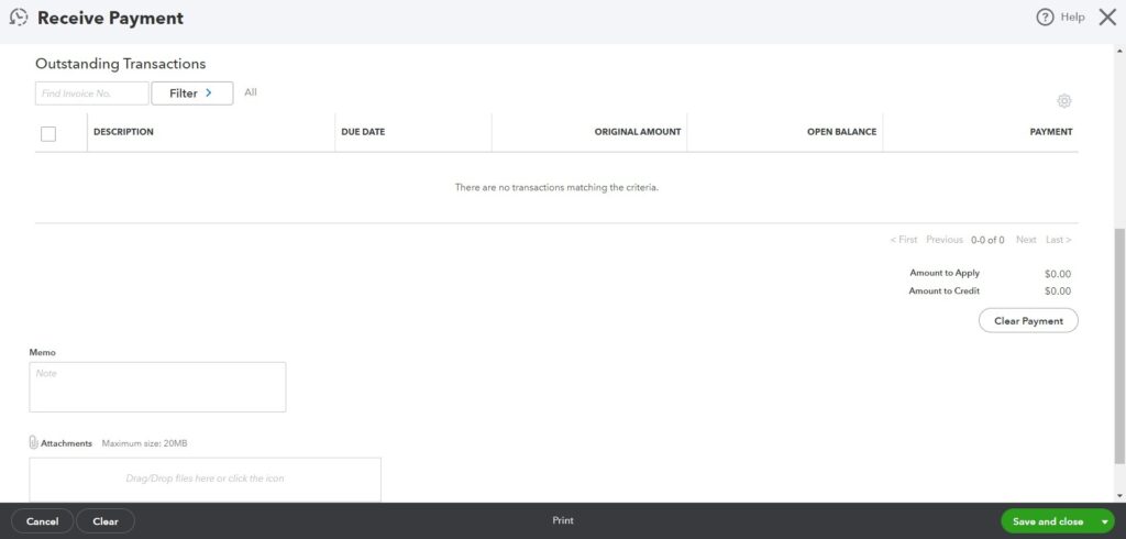 Quickbooks Invoice