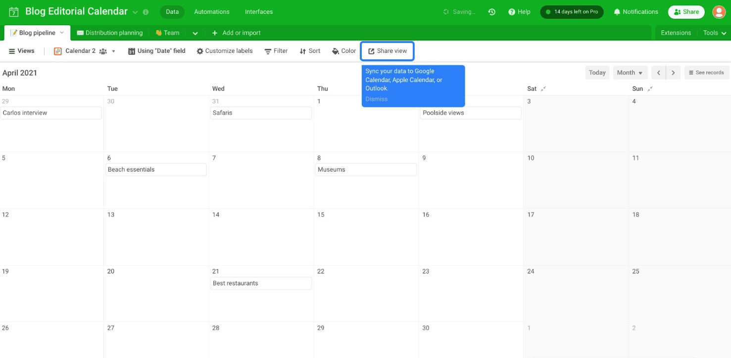 Calendar