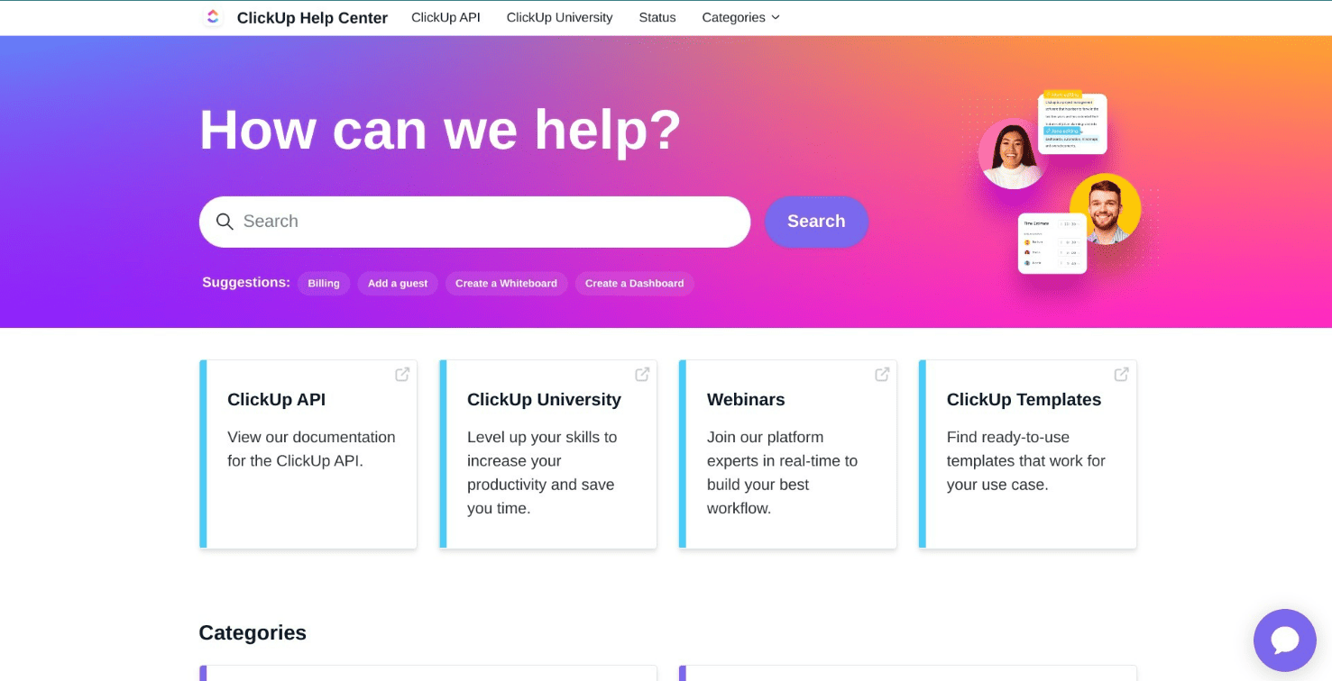 ClickUp Customer Support