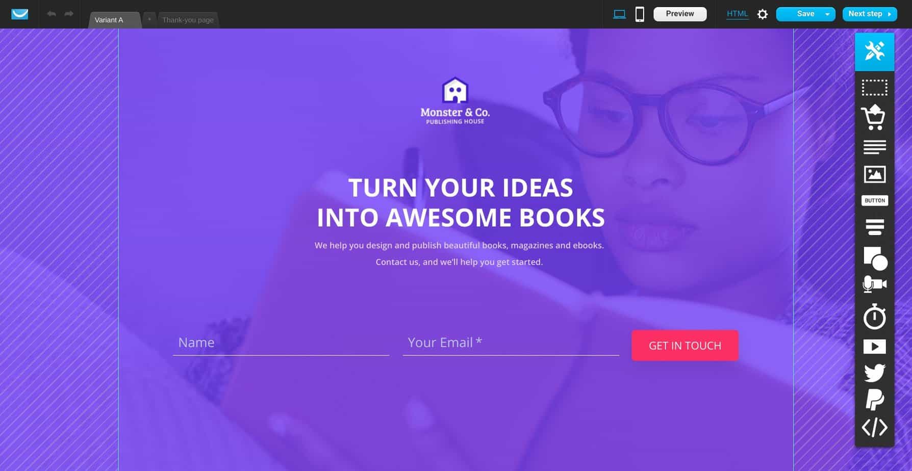 get response page builder